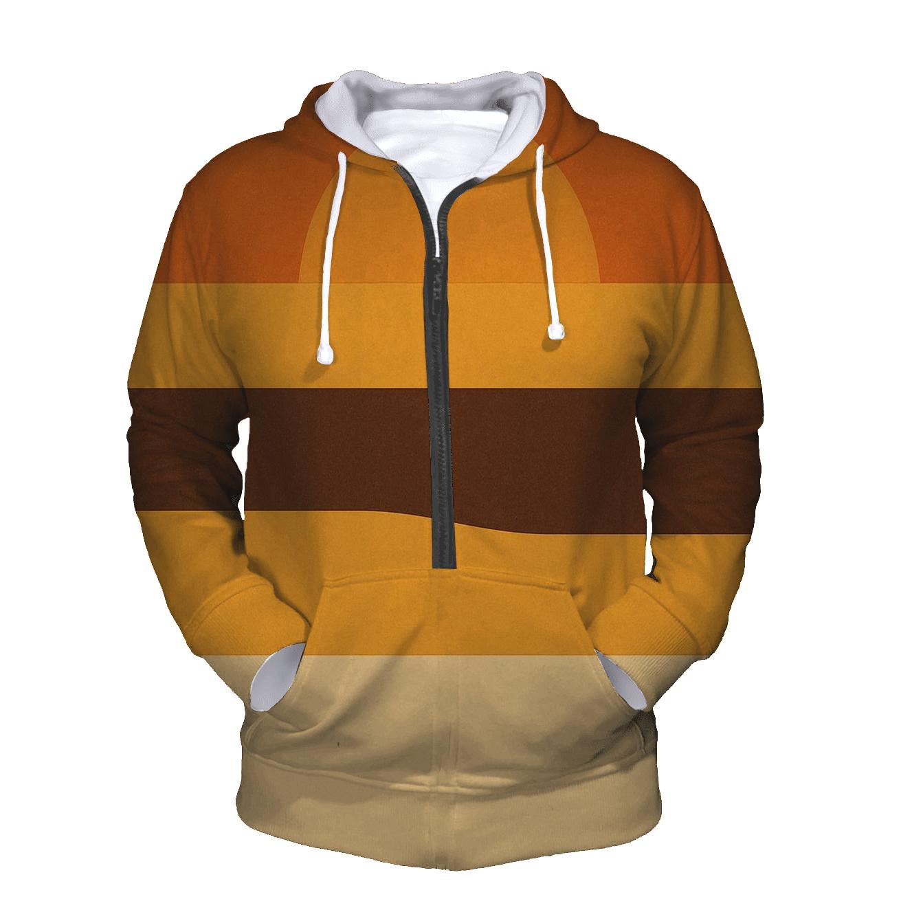 Harvest Sunset Stripes graphic hoodies