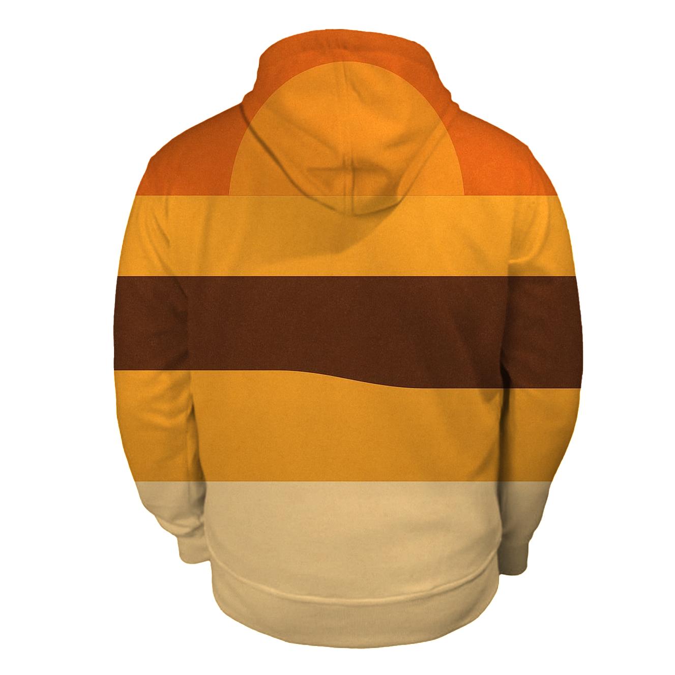 Harvest Sunset Stripes graphic hoodies