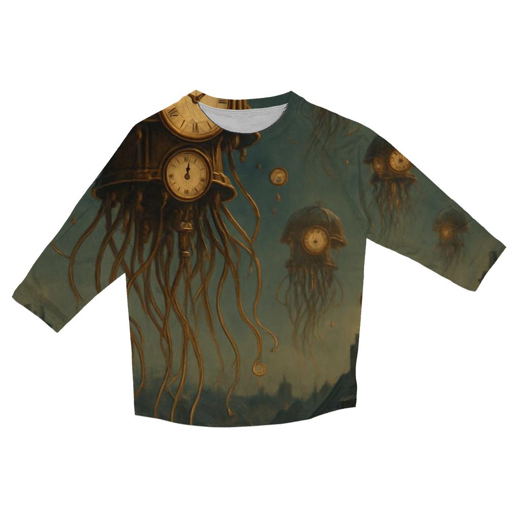 Clockwork Jelly Parade printed three quarter sleeve shirts