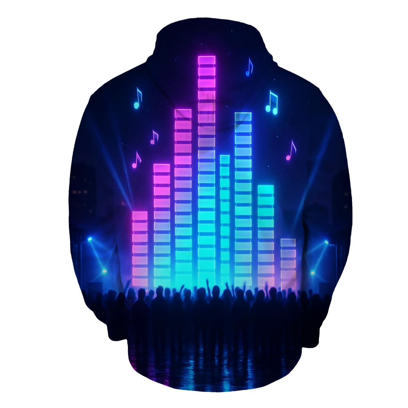 Neon Equalizer Night hoodies fashion
