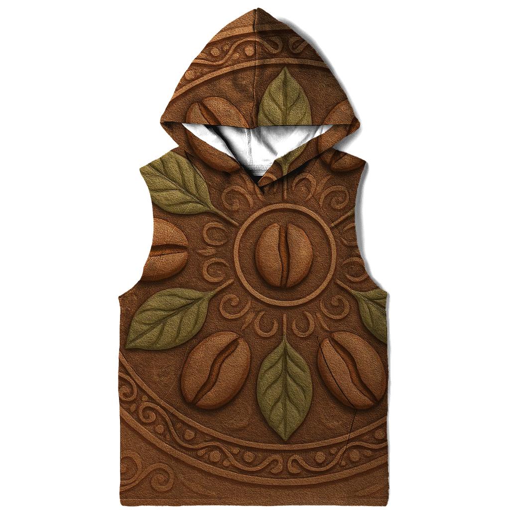 Bean Mandala Pattern zip-up hoodies