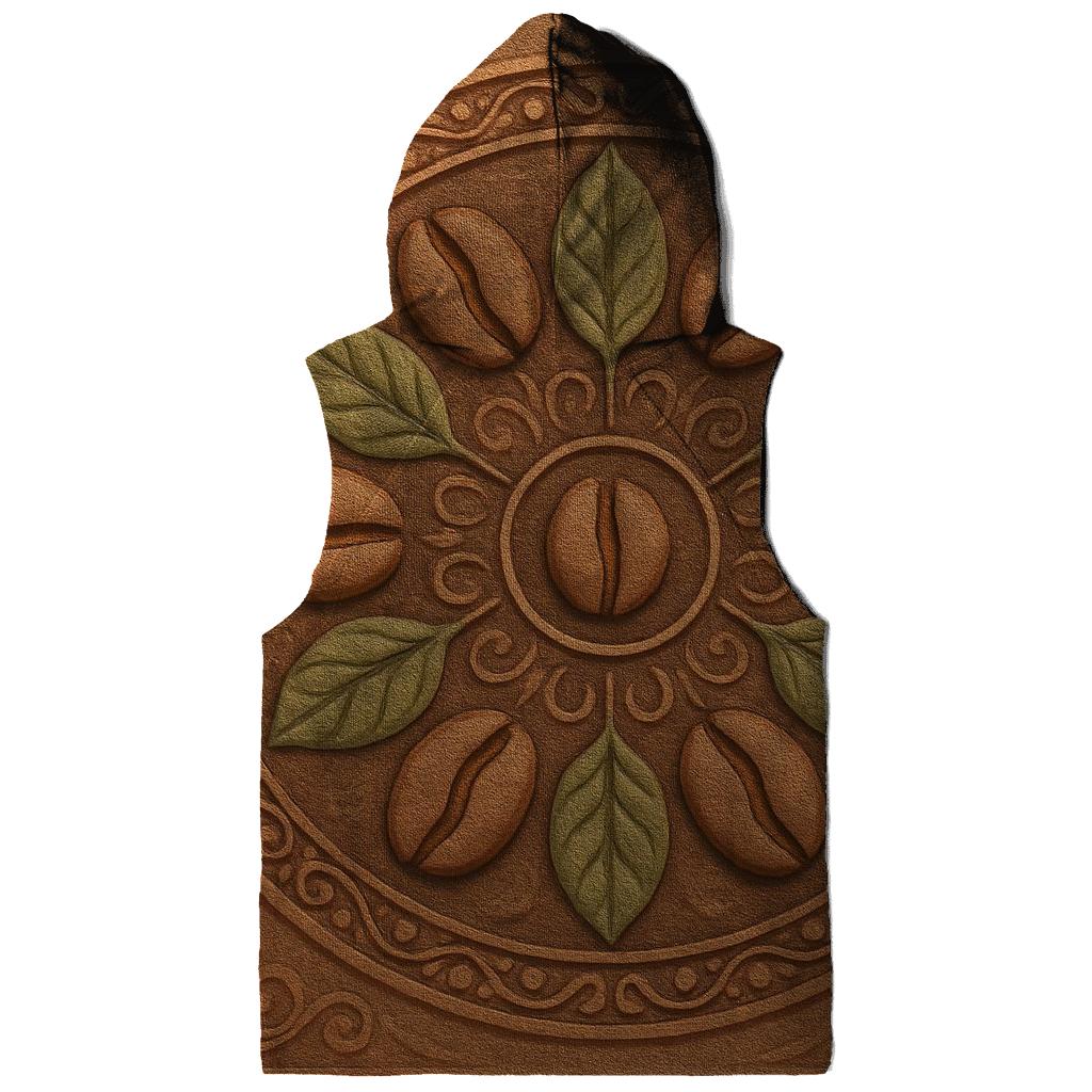 Bean Mandala Pattern zip-up hoodies