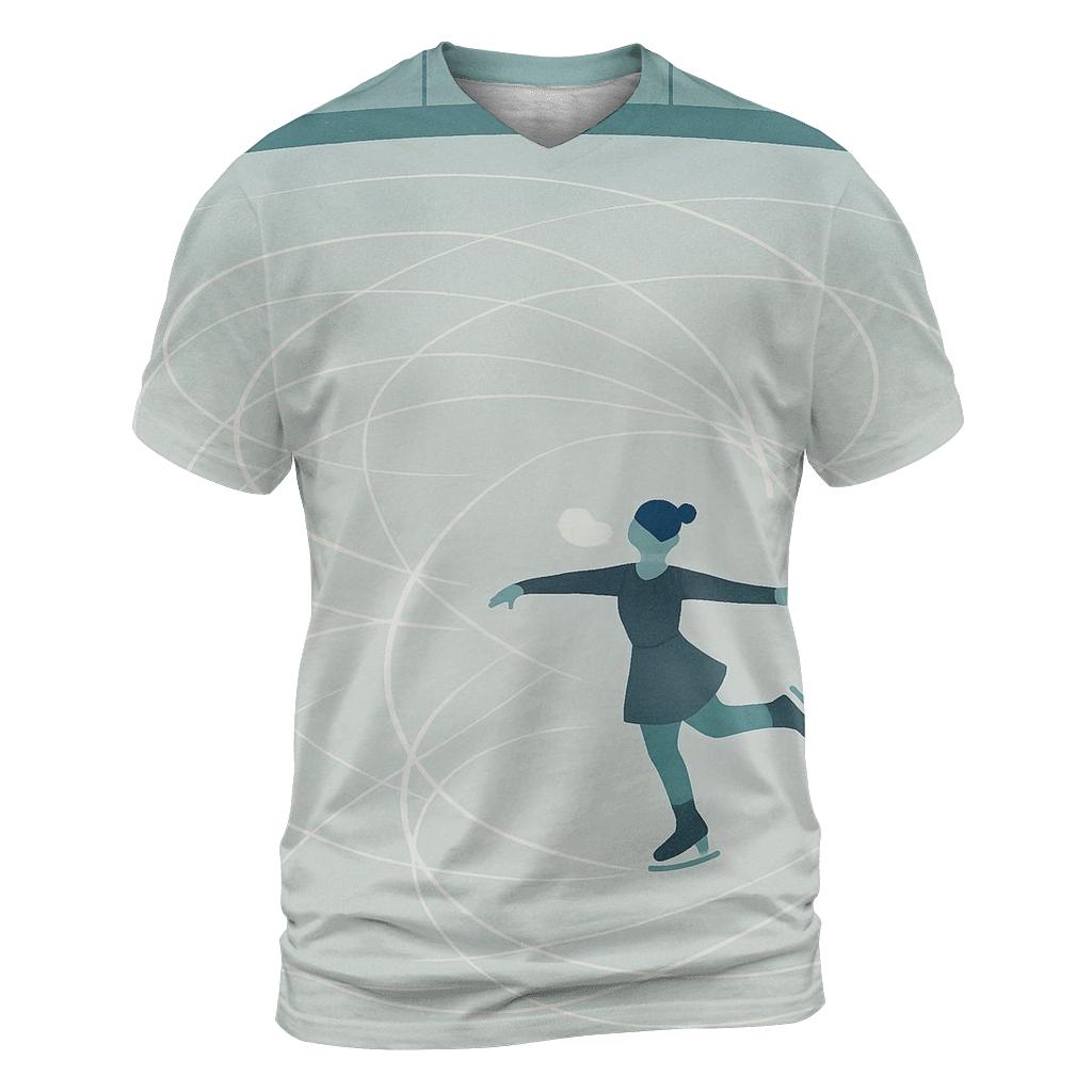 Ice Rink Minimalism creative print fashion shirts