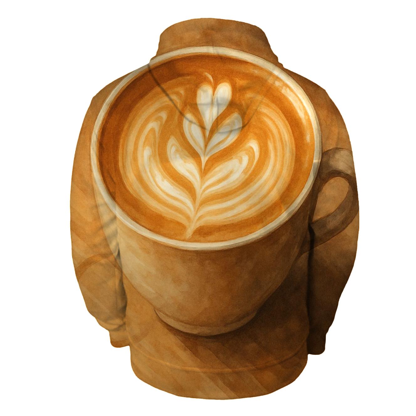 Latte Swirl Canvas embroidered hoodies