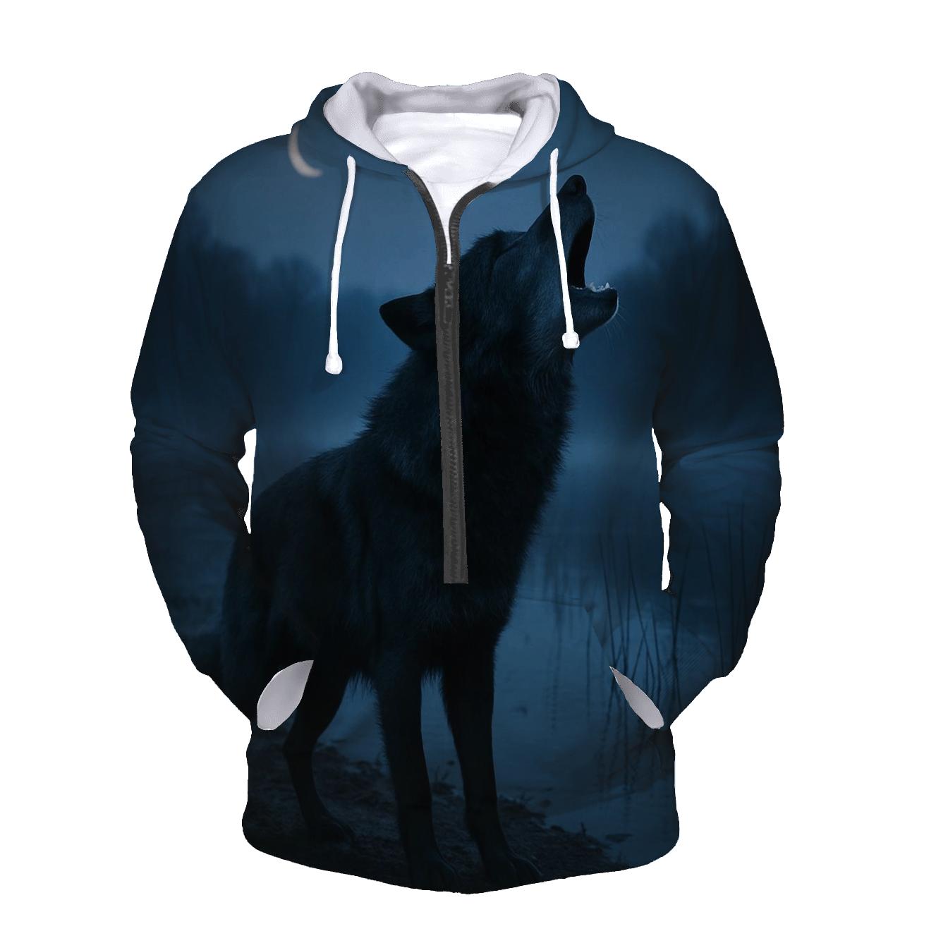 Marshland Lone Howl At Dusk hoodie designs