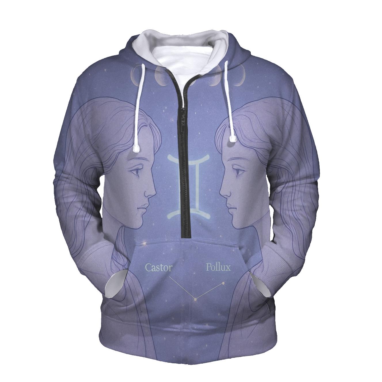 Ethereal Gemini Twins Portrait hoodie trends
