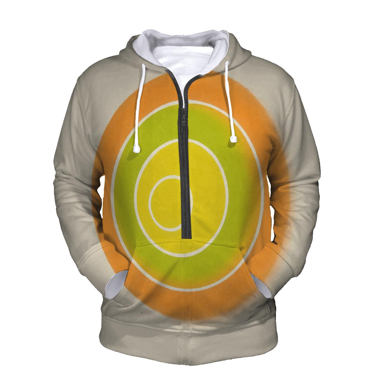 Citrus Offcenter Bullseye zip-up hoodies