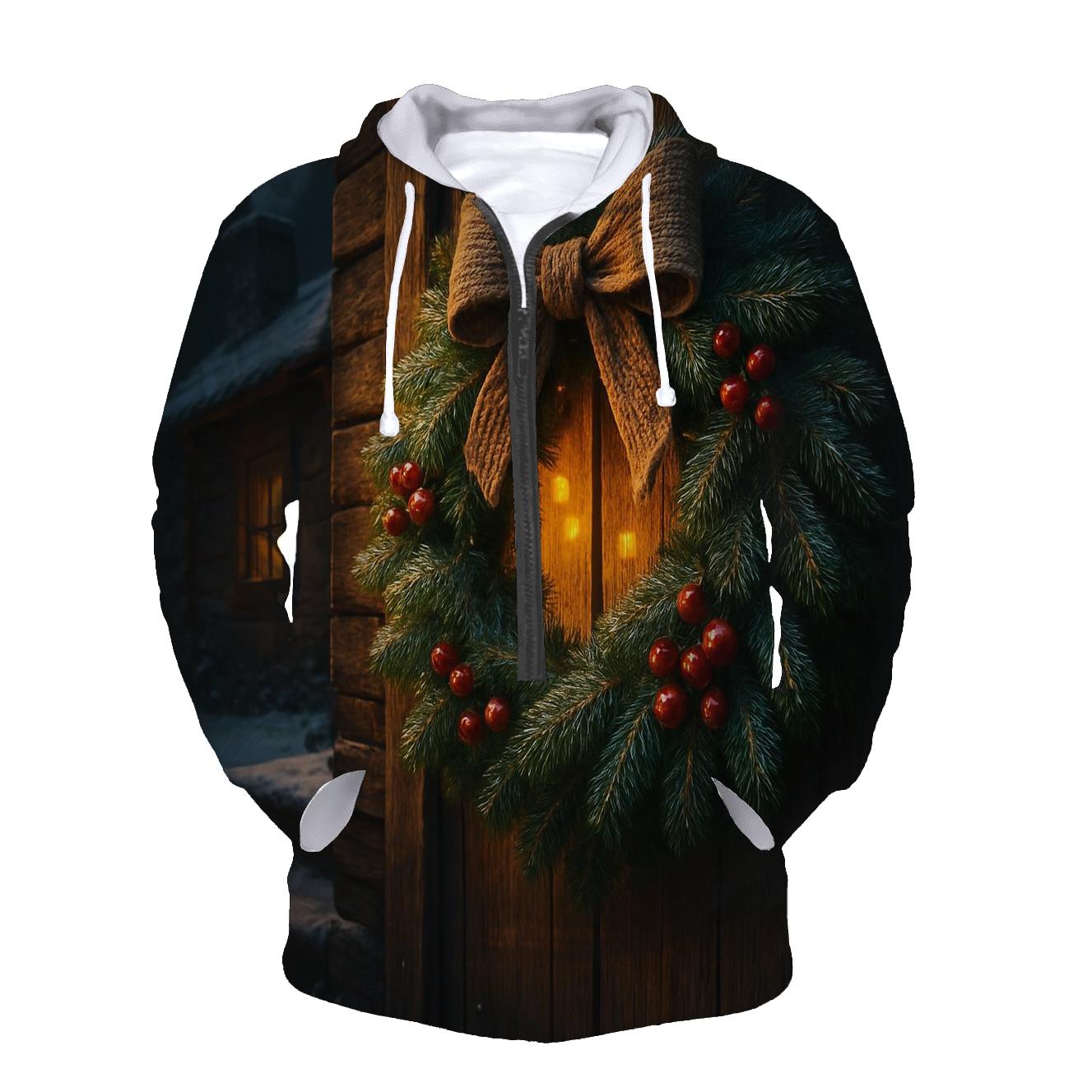 Wreath On The Cabin Door graphic hoodies