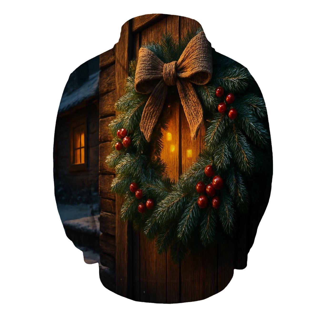 Wreath On The Cabin Door graphic hoodies