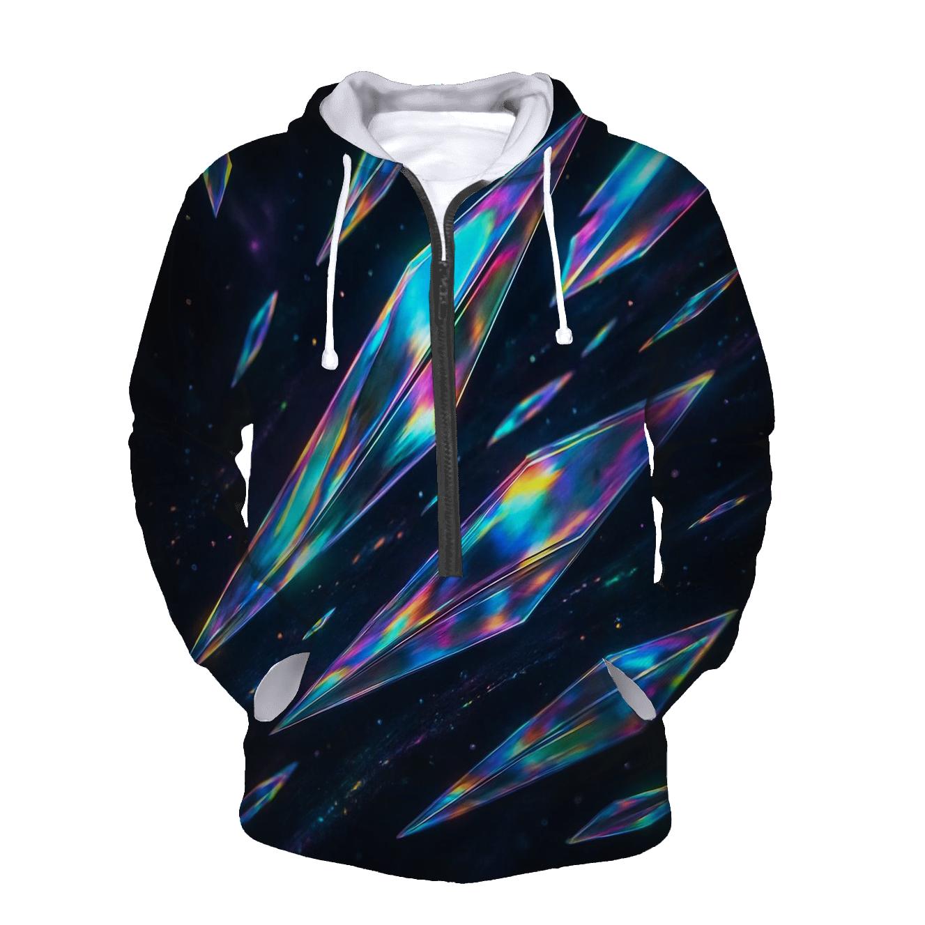 Neon Prism Drift pullover hoodies