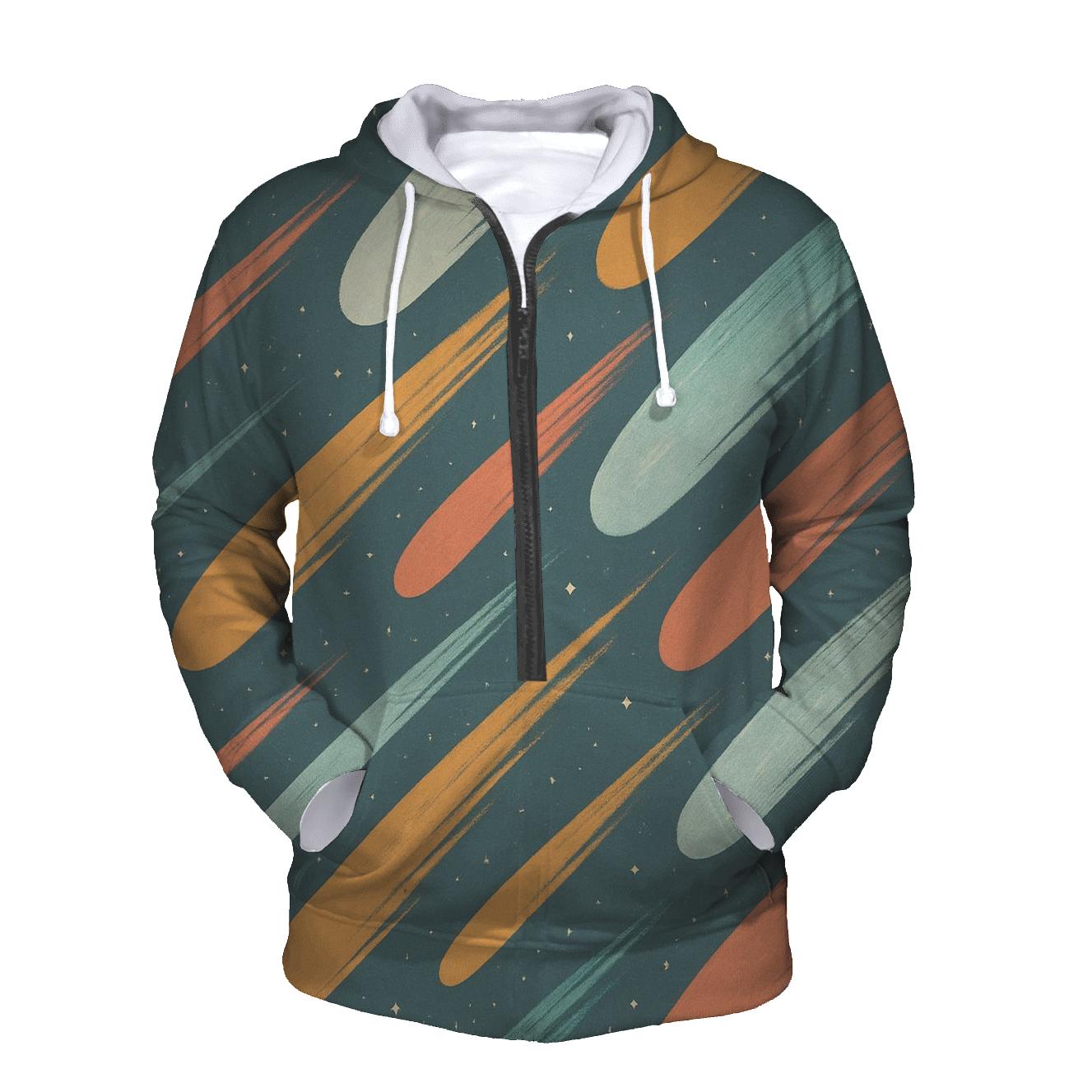 Comet Fan Overprint lightweight hoodies