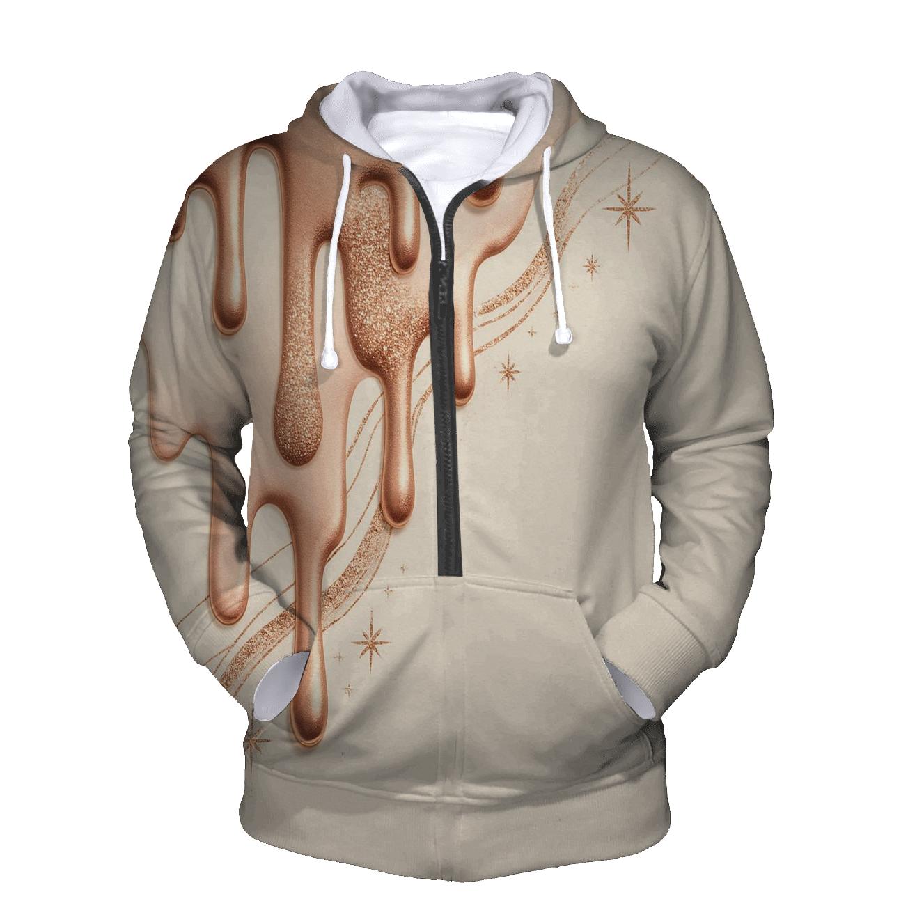 Rose Gold Drizzle embroidered hoodies