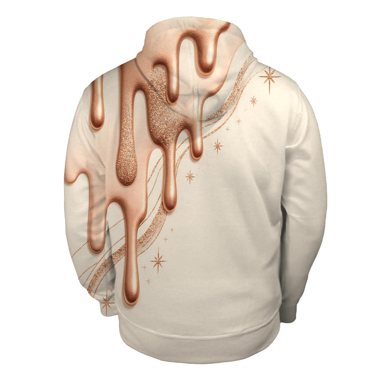 Rose Gold Drizzle embroidered hoodies
