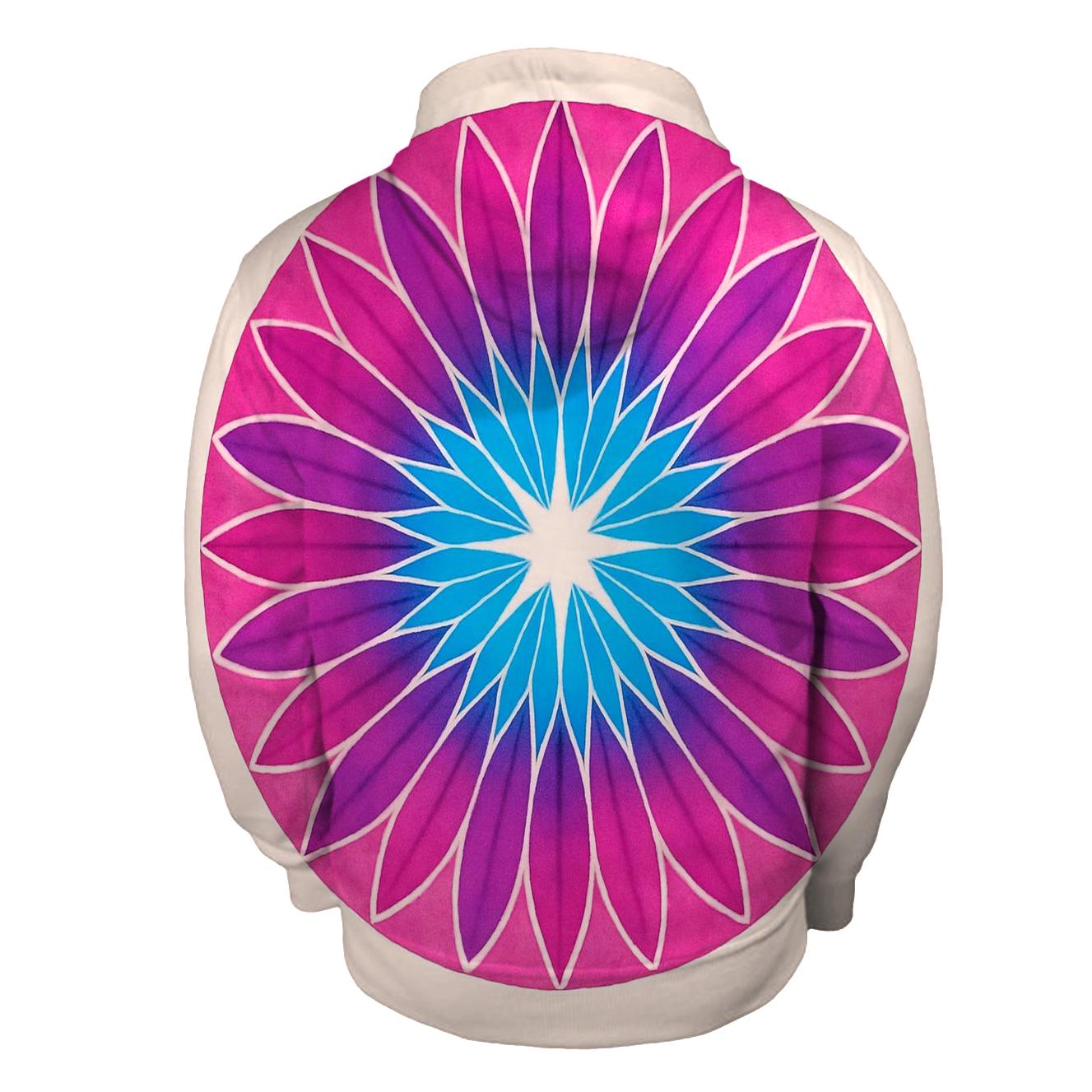 Magenta Mandala Sunburst custom hoodies