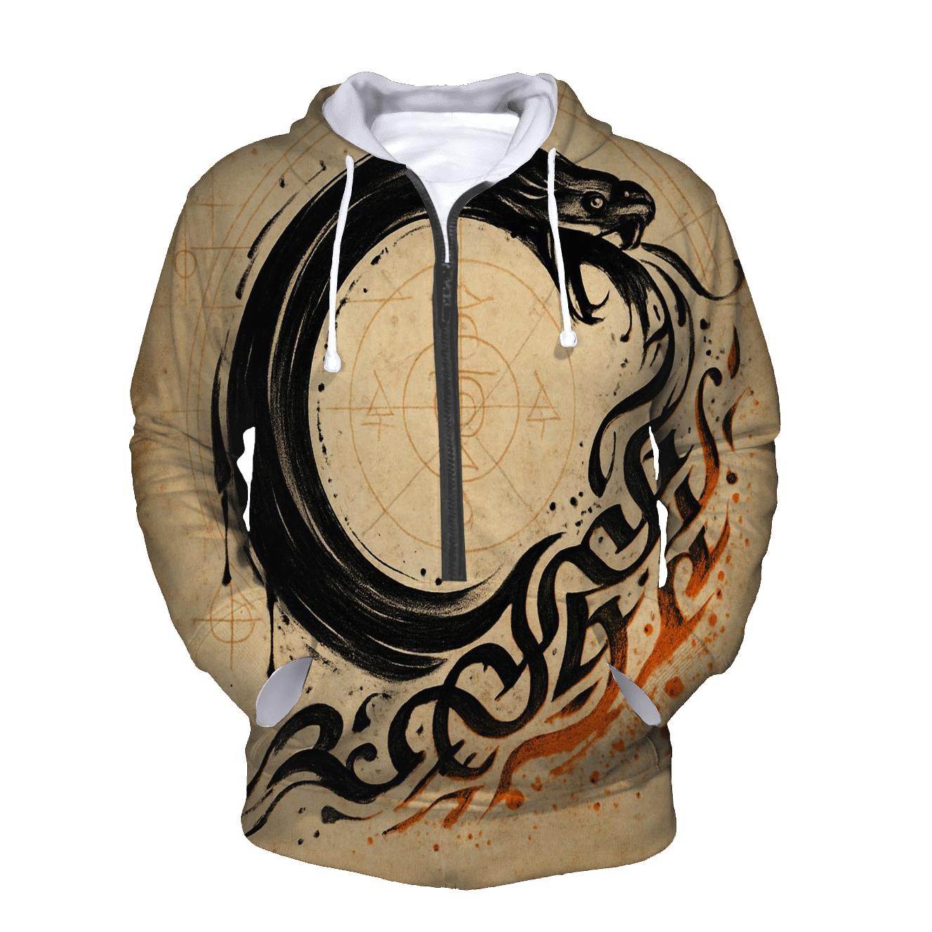 Ink And Flame Ouroboros Sigil hoodie trends