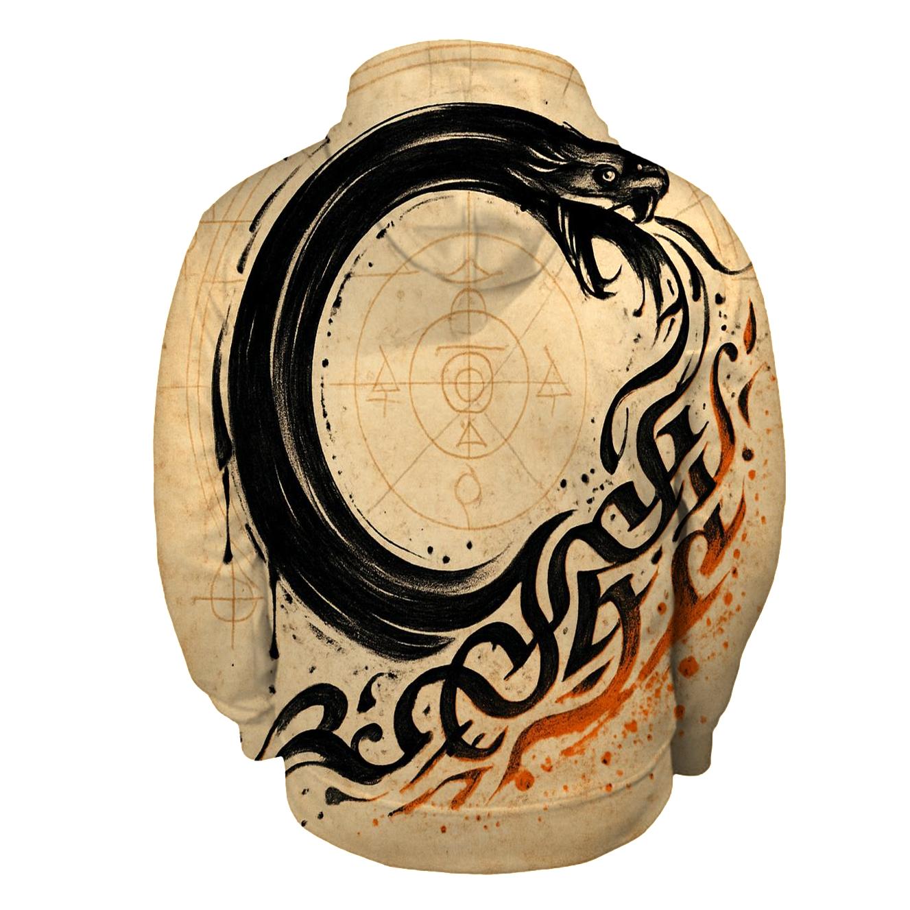 Ink And Flame Ouroboros Sigil hoodie trends