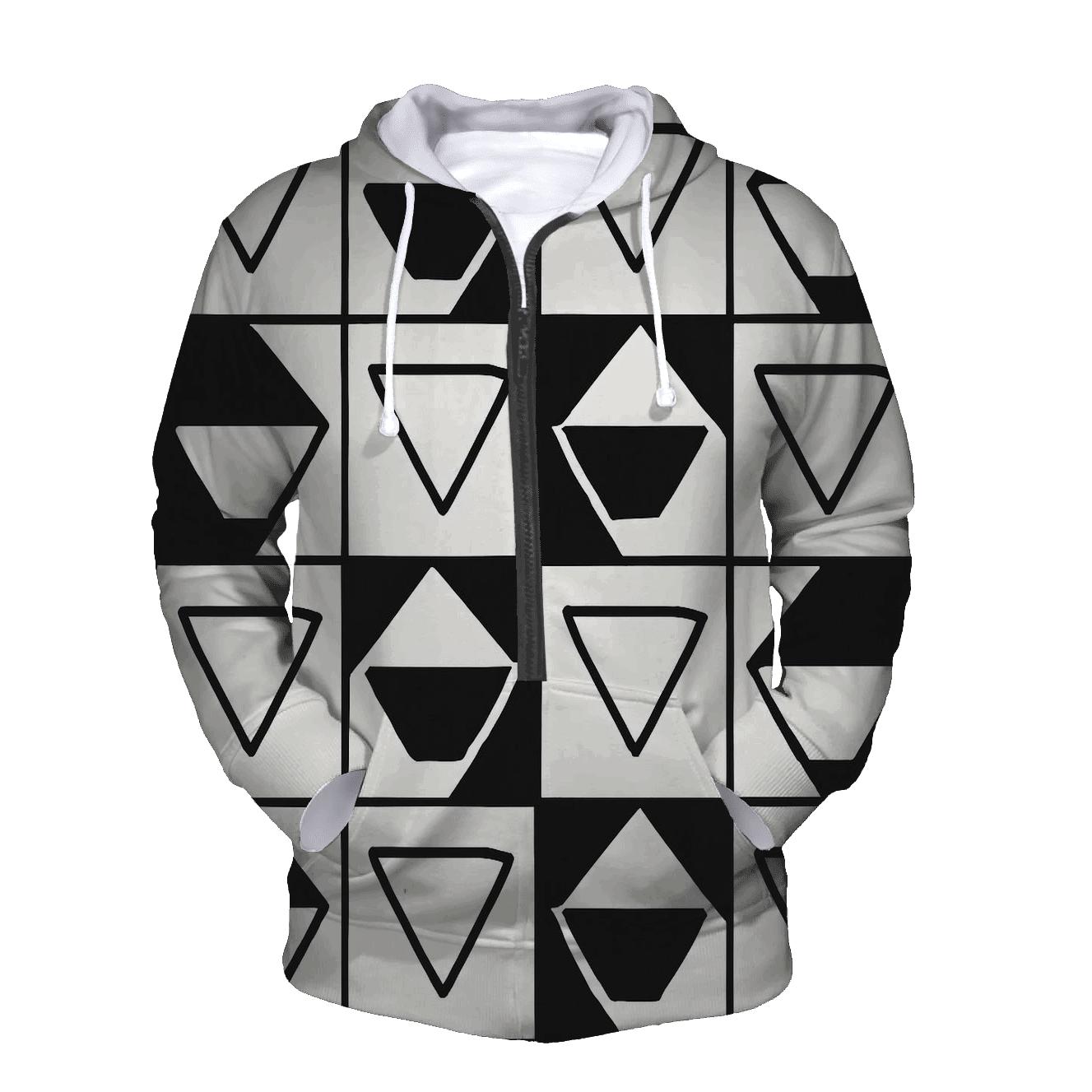 Filter Grid Geometry printed hoodies