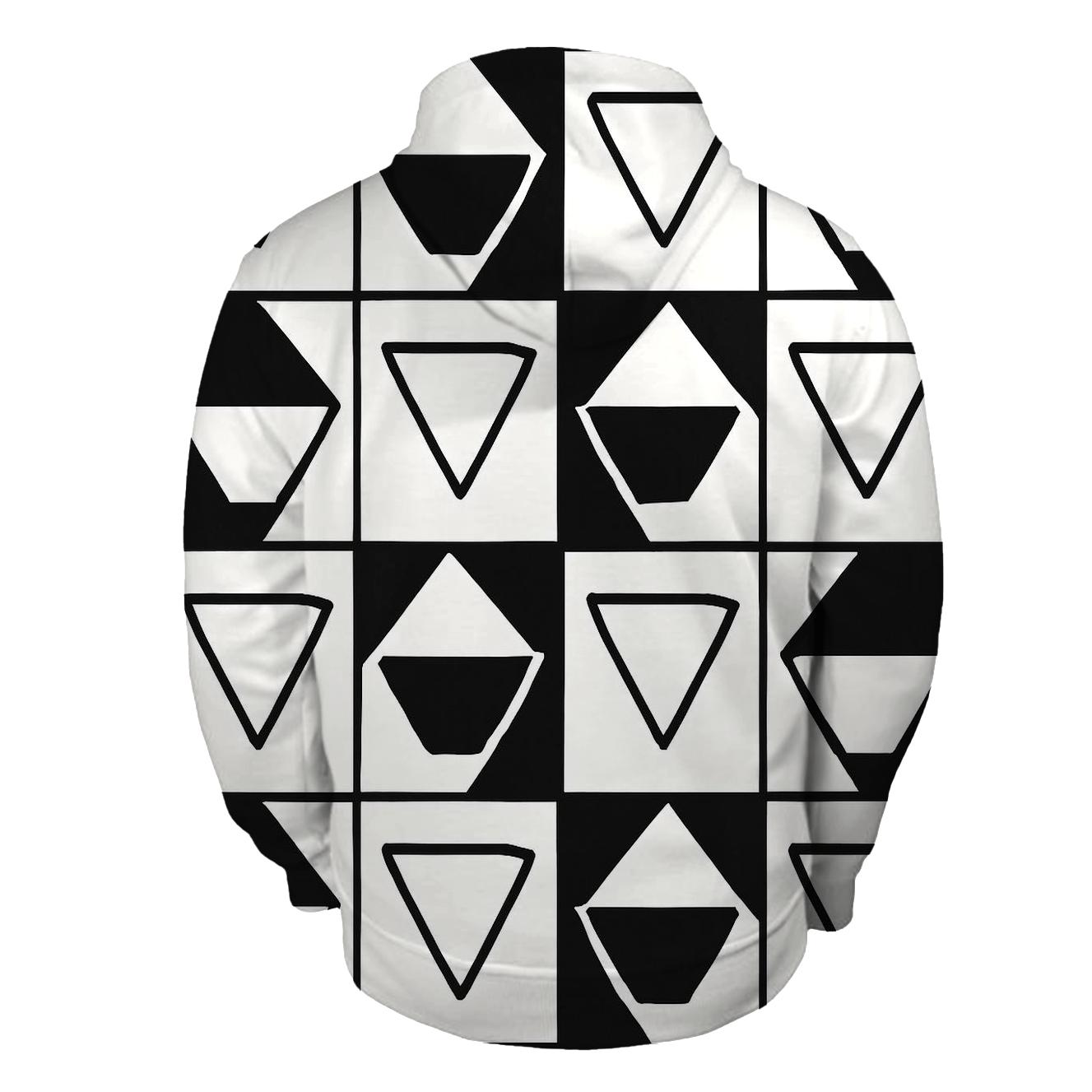 Filter Grid Geometry printed hoodies