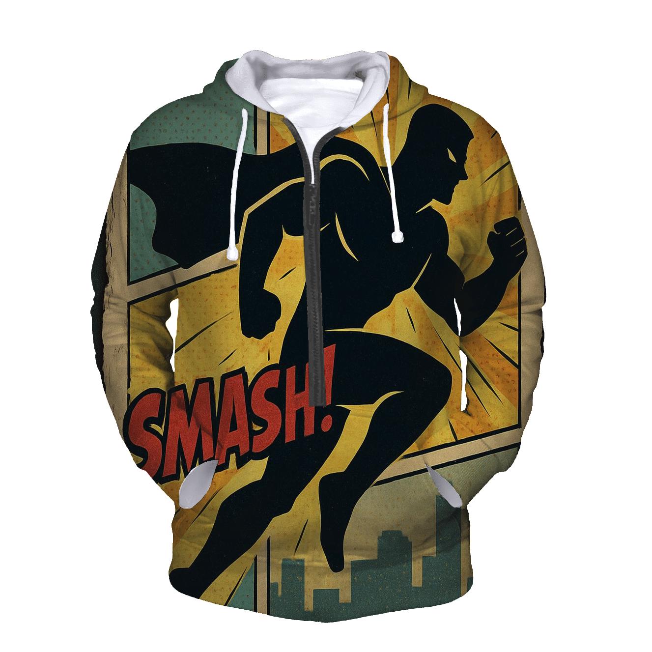 Faded Comic Book Panel custom hoodies