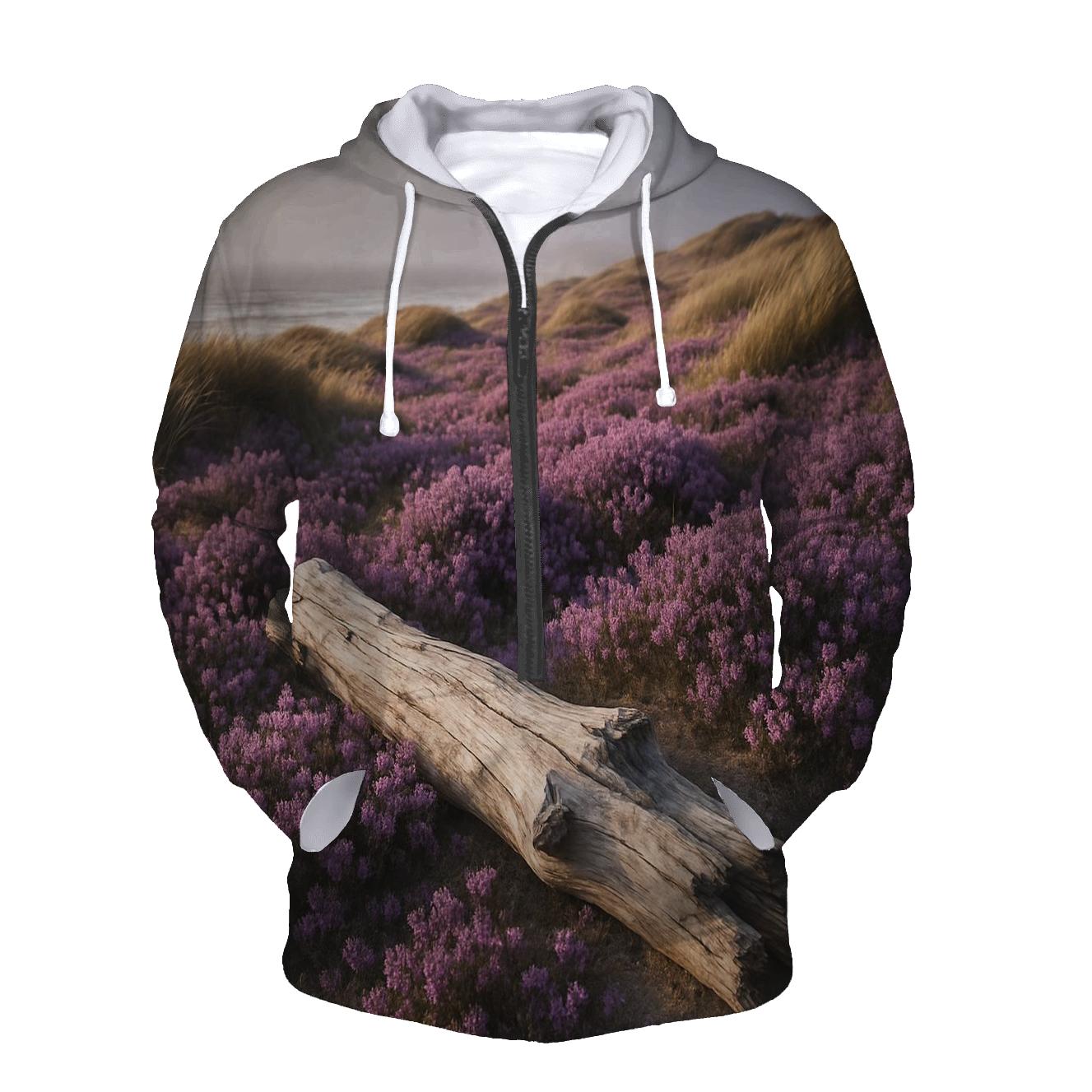 Coastal Heather And Driftwood pullover hoodies