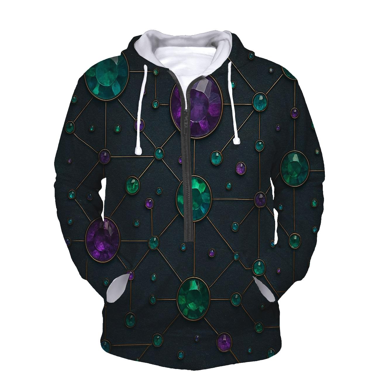 Crystal Constellation Map designer hoodies