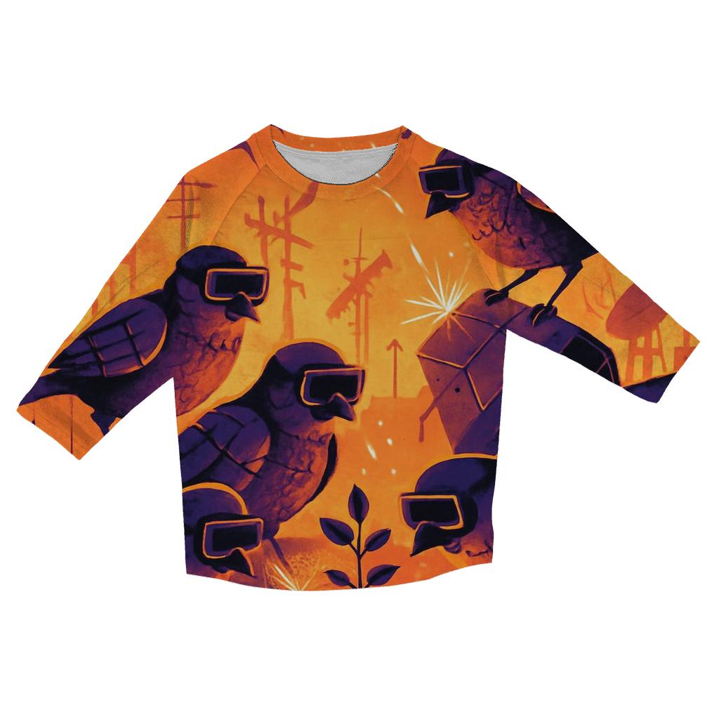 Solar Punk Sparrow Club trendy 3/4 sleeve tops