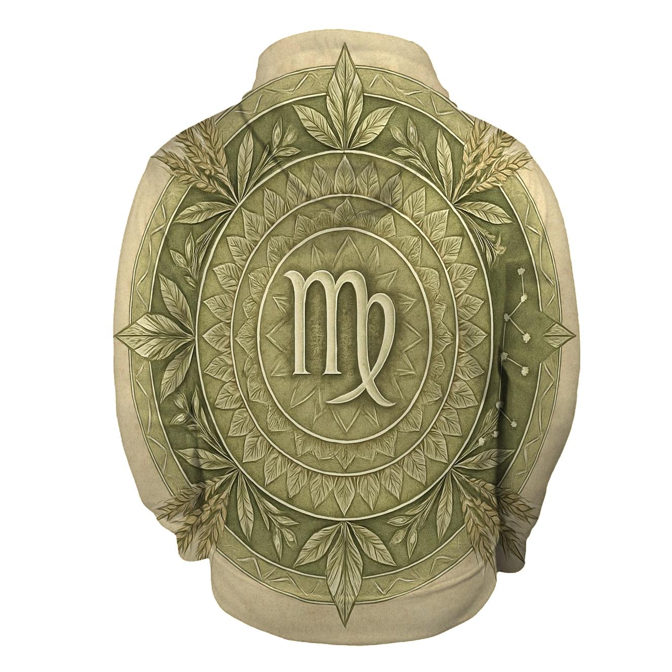 Virgo Earth Mandala Pattern hoodie designs
