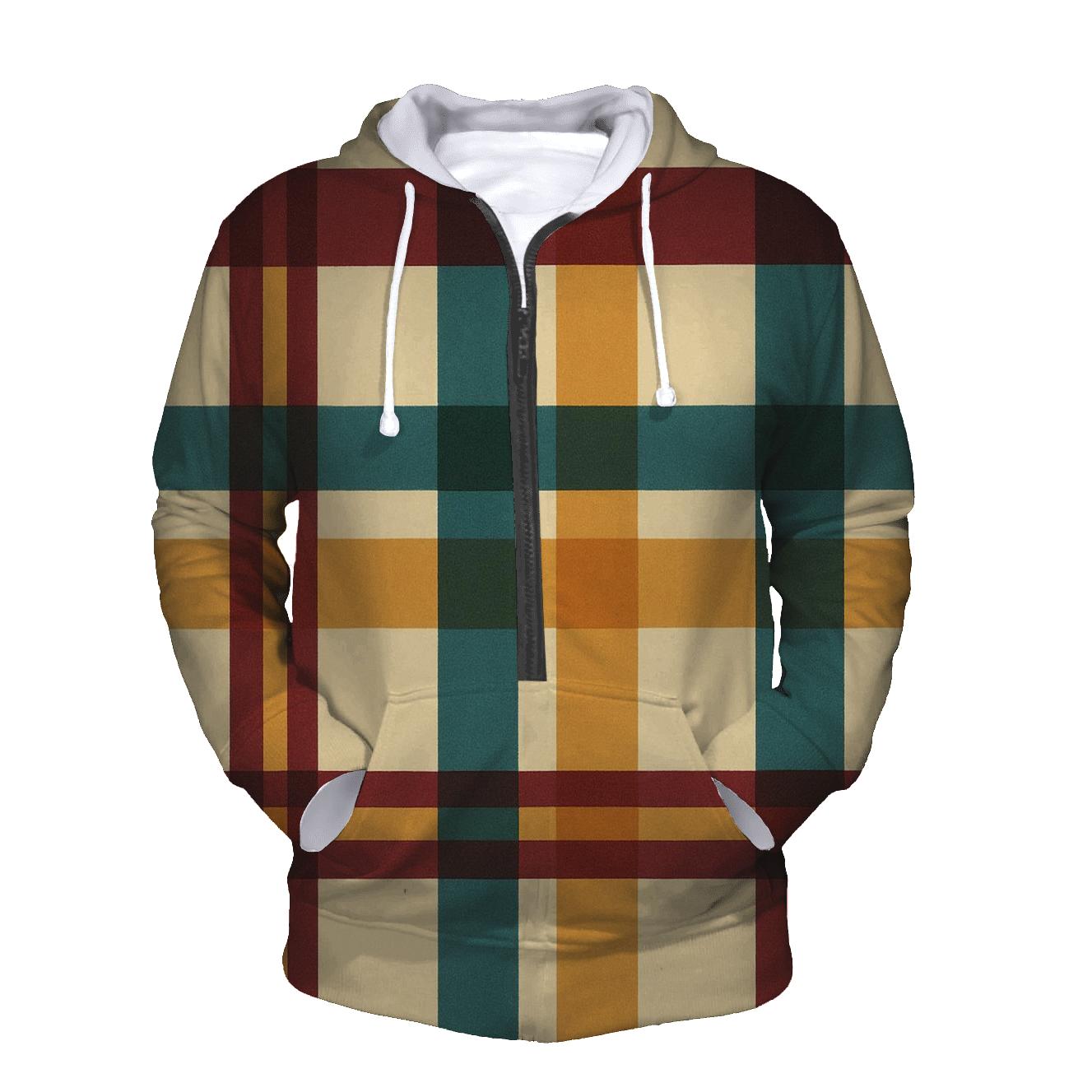 Mod Plaid Harmony graphic hoodies