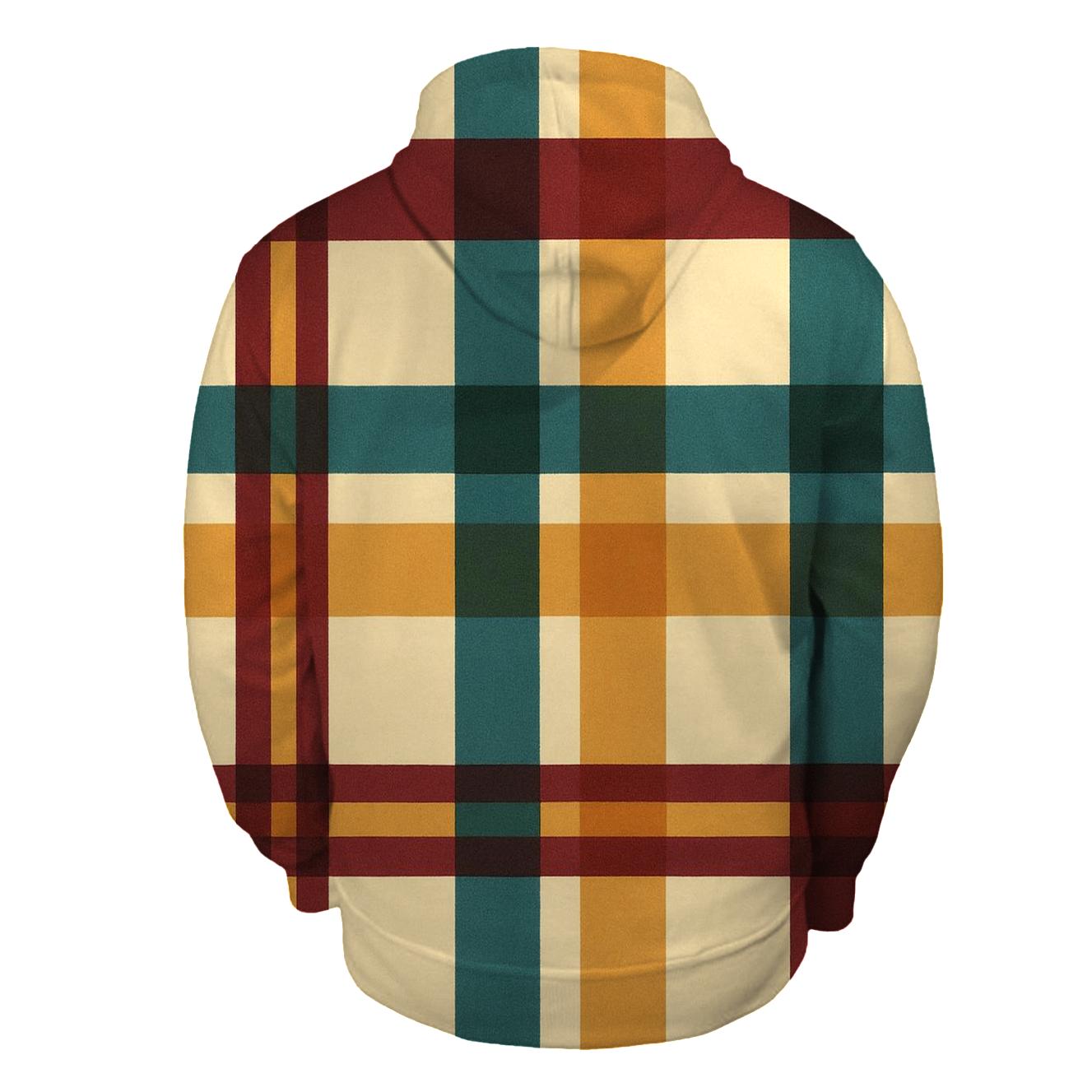 Mod Plaid Harmony graphic hoodies