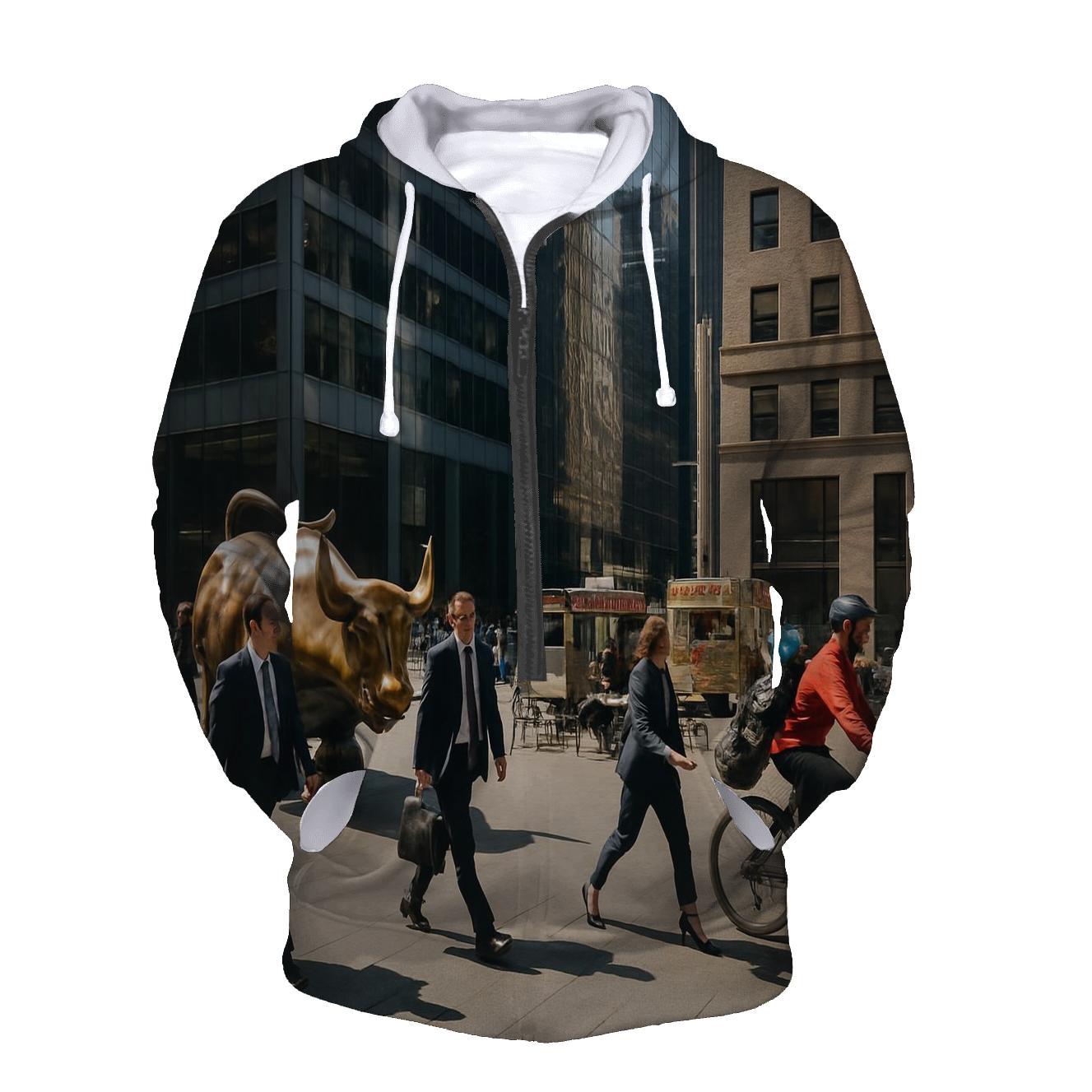 Financial District Lunch Hour printed hoodies