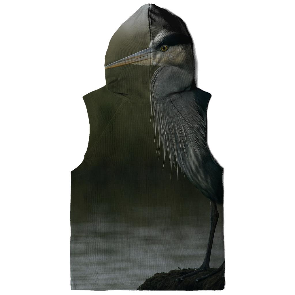 Marshland Heron Vigil graphic hoodies