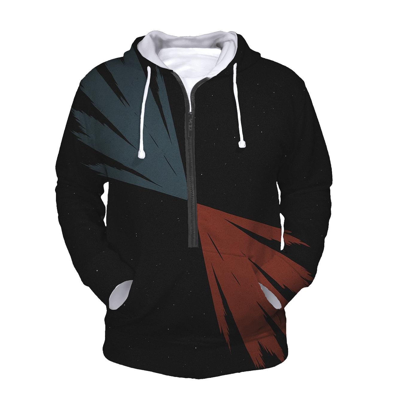 Jet Outflow Fanscape zip-up hoodies