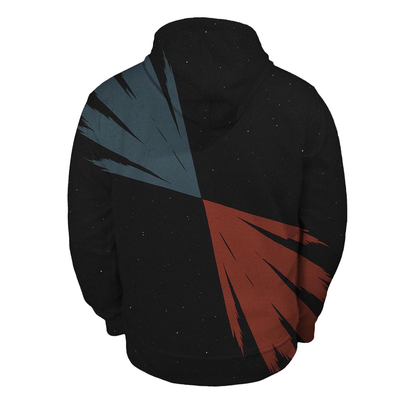 Jet Outflow Fanscape zip-up hoodies