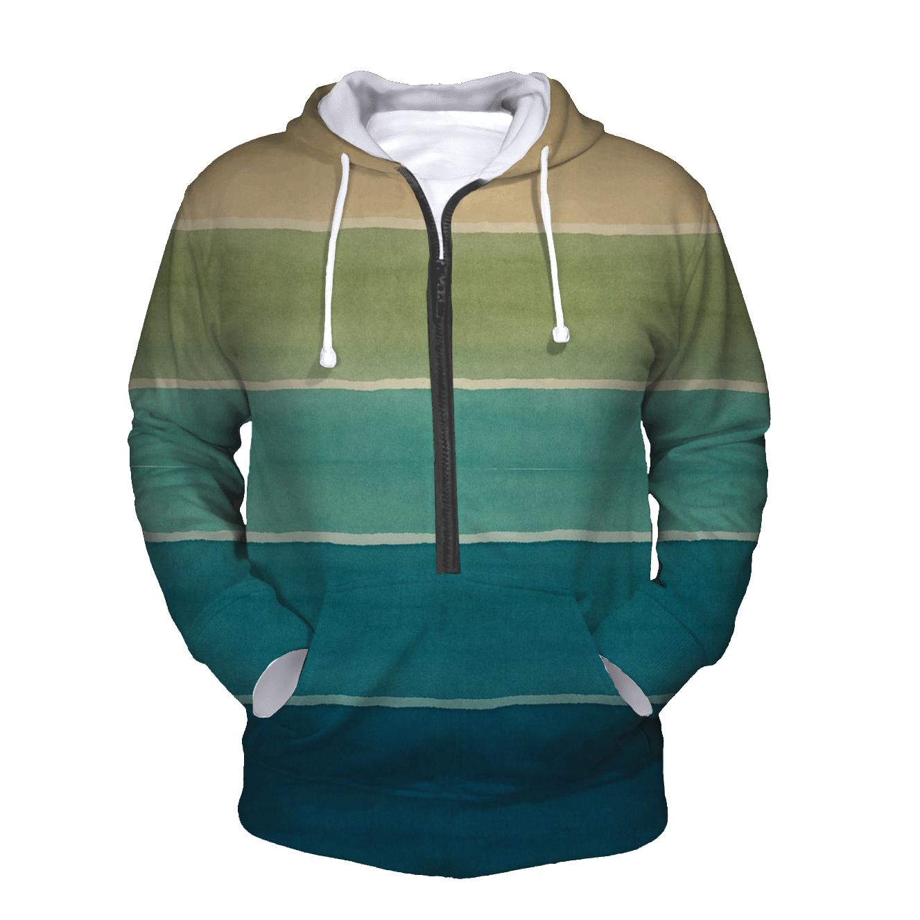Horizon Lagoon Stripes custom hoodies