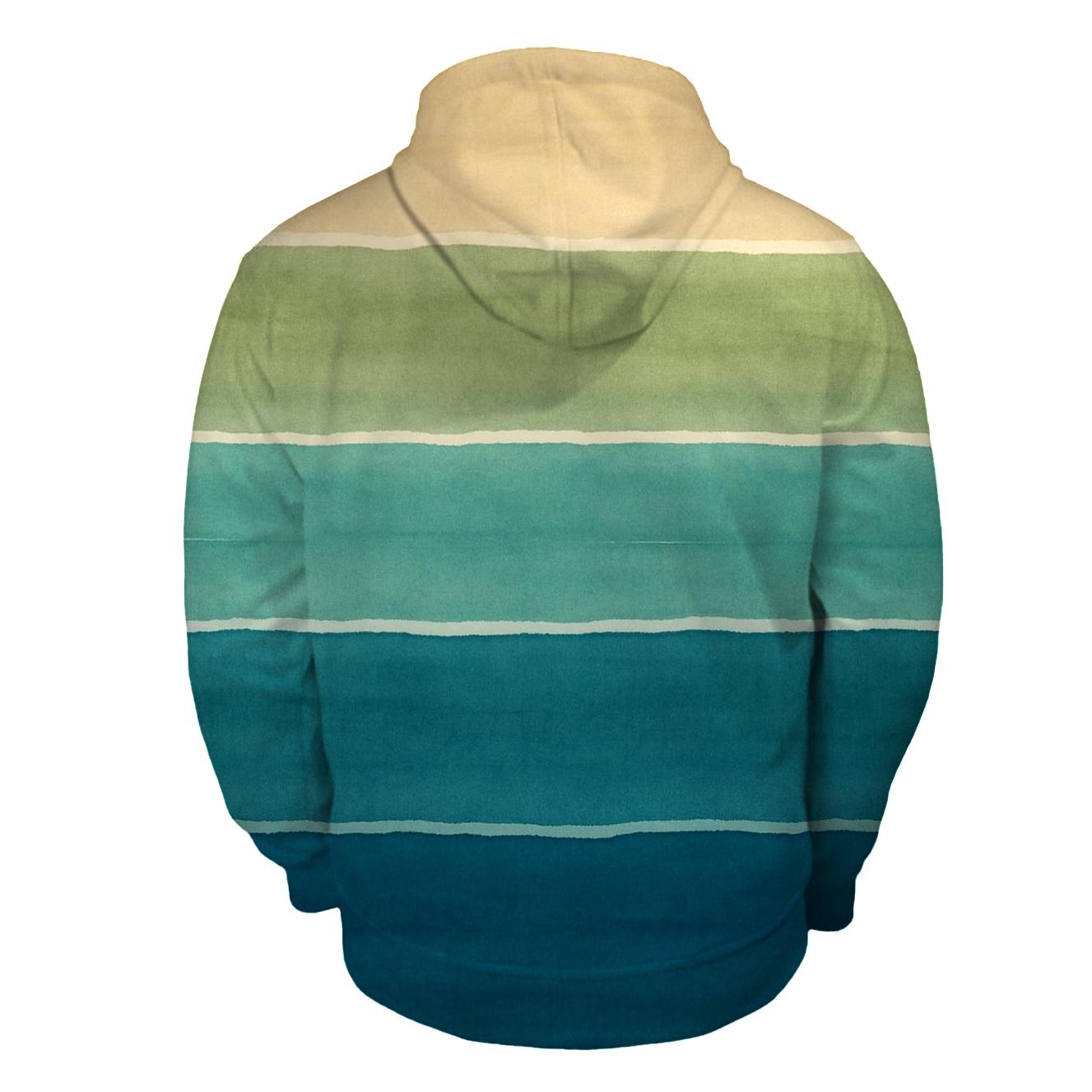 Horizon Lagoon Stripes custom hoodies