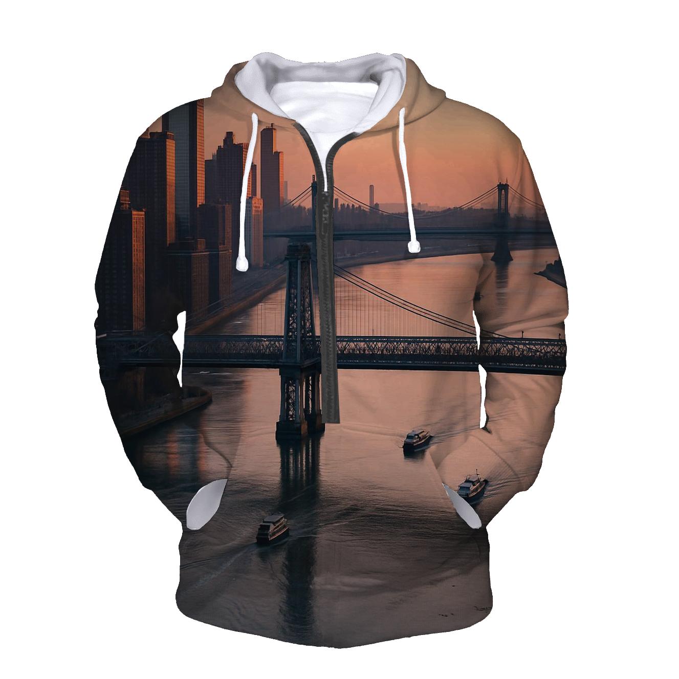 Sunrise Aerial Over East River hoodie trends