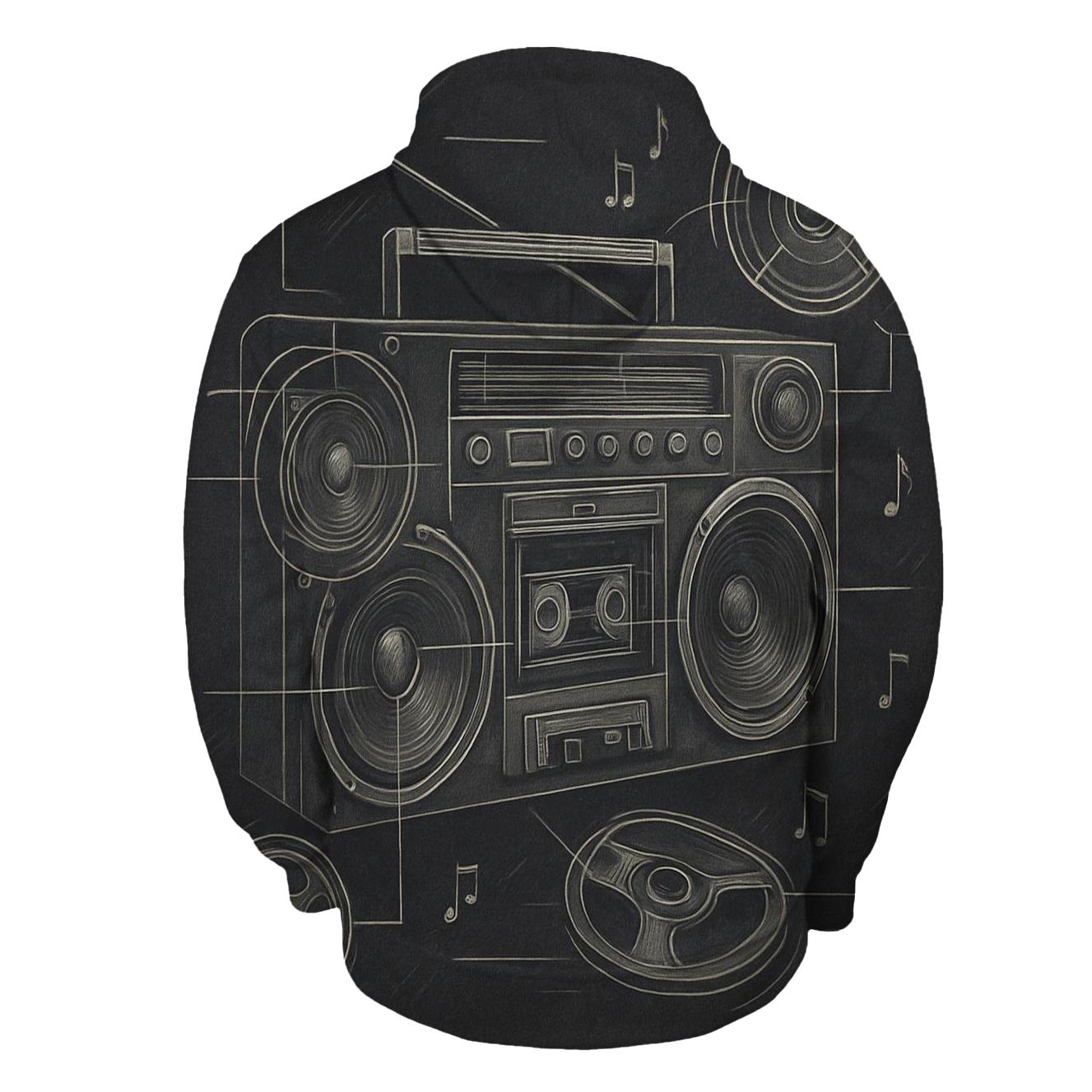 Boombox Blueprint lightweight hoodies