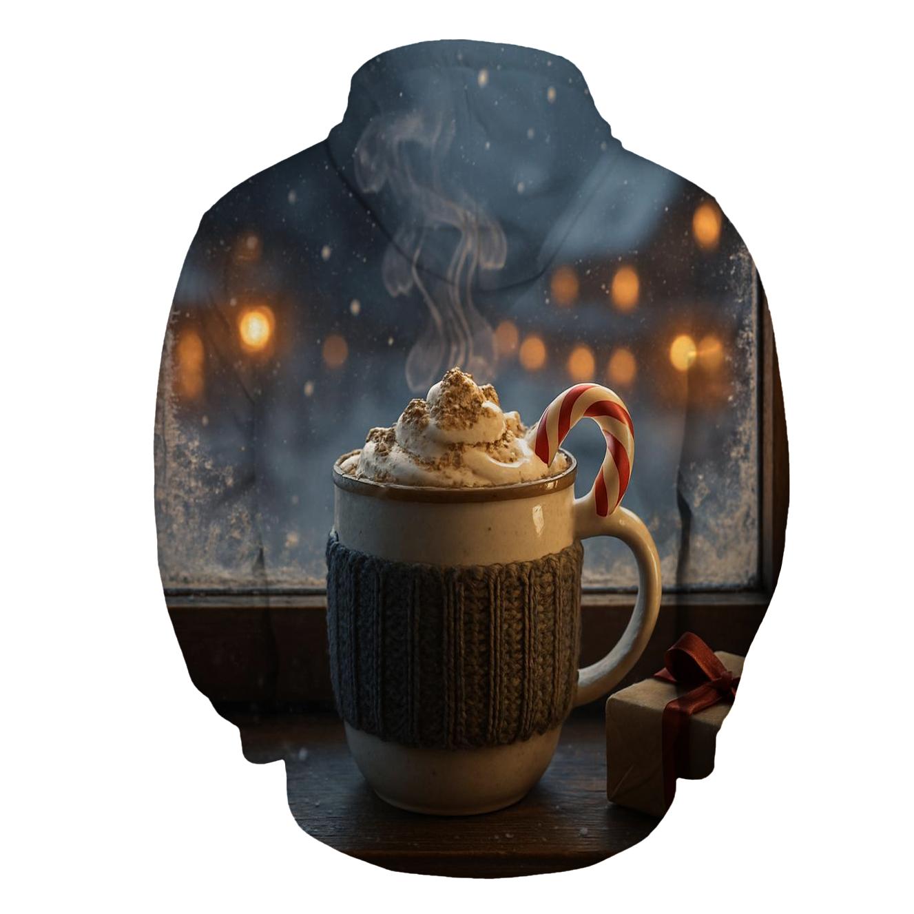 Hot Cocoa By The Frosted Window premium hoodies