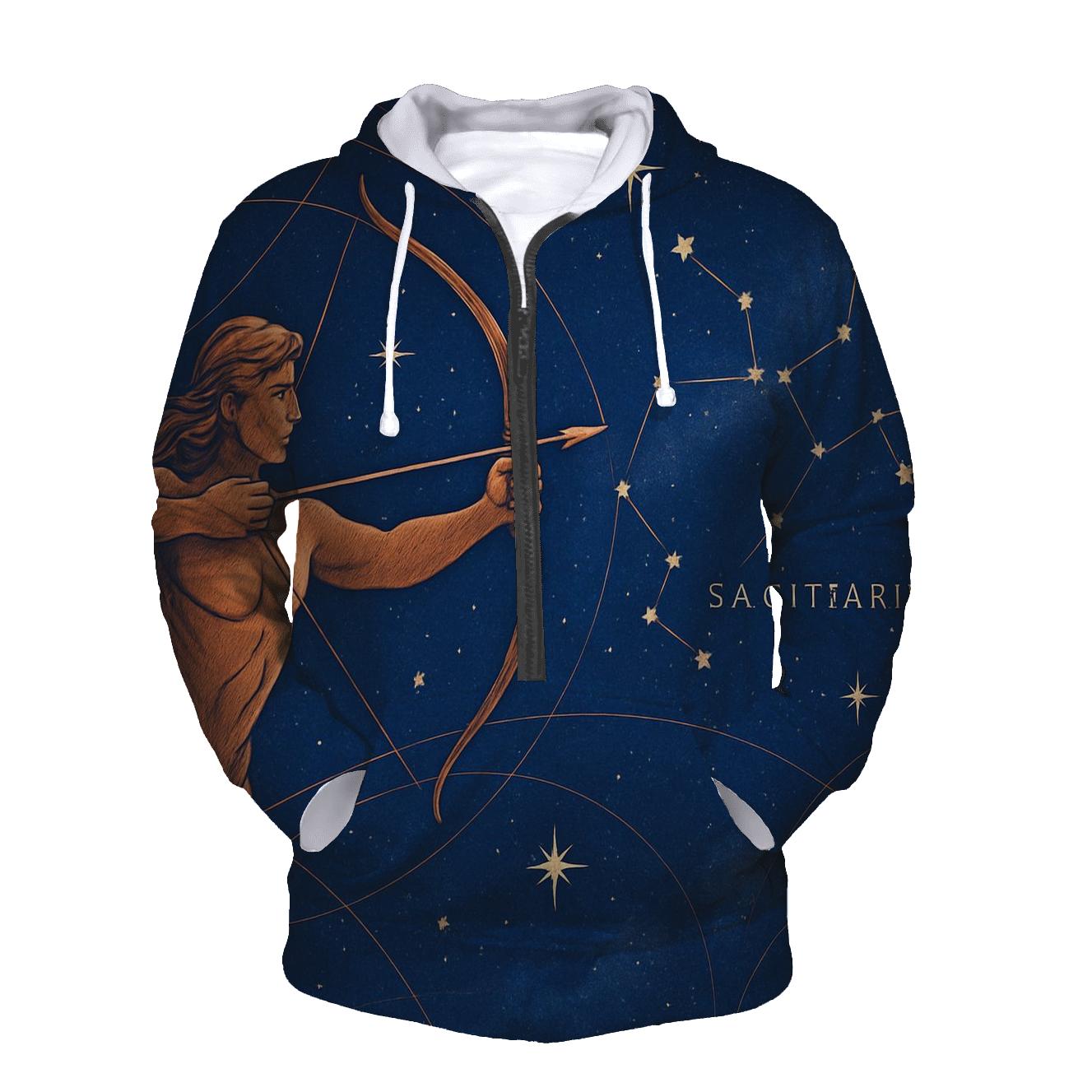 Sagittarius Archer Star Map embroidered hoodies