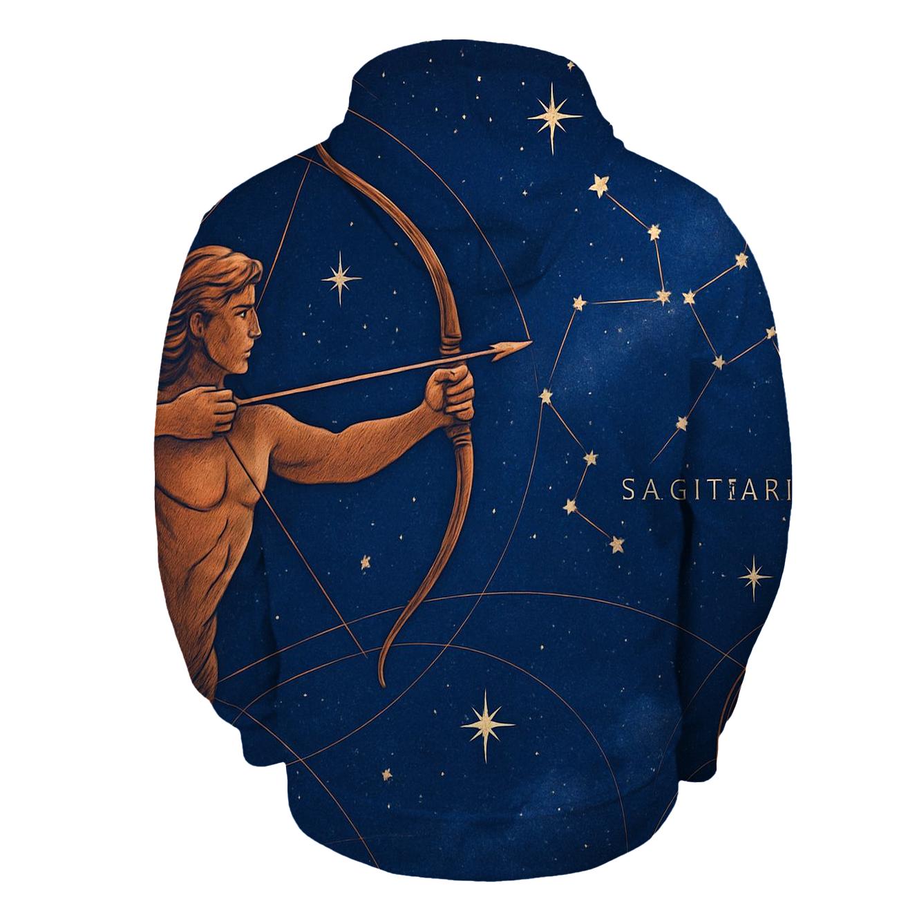 Sagittarius Archer Star Map embroidered hoodies
