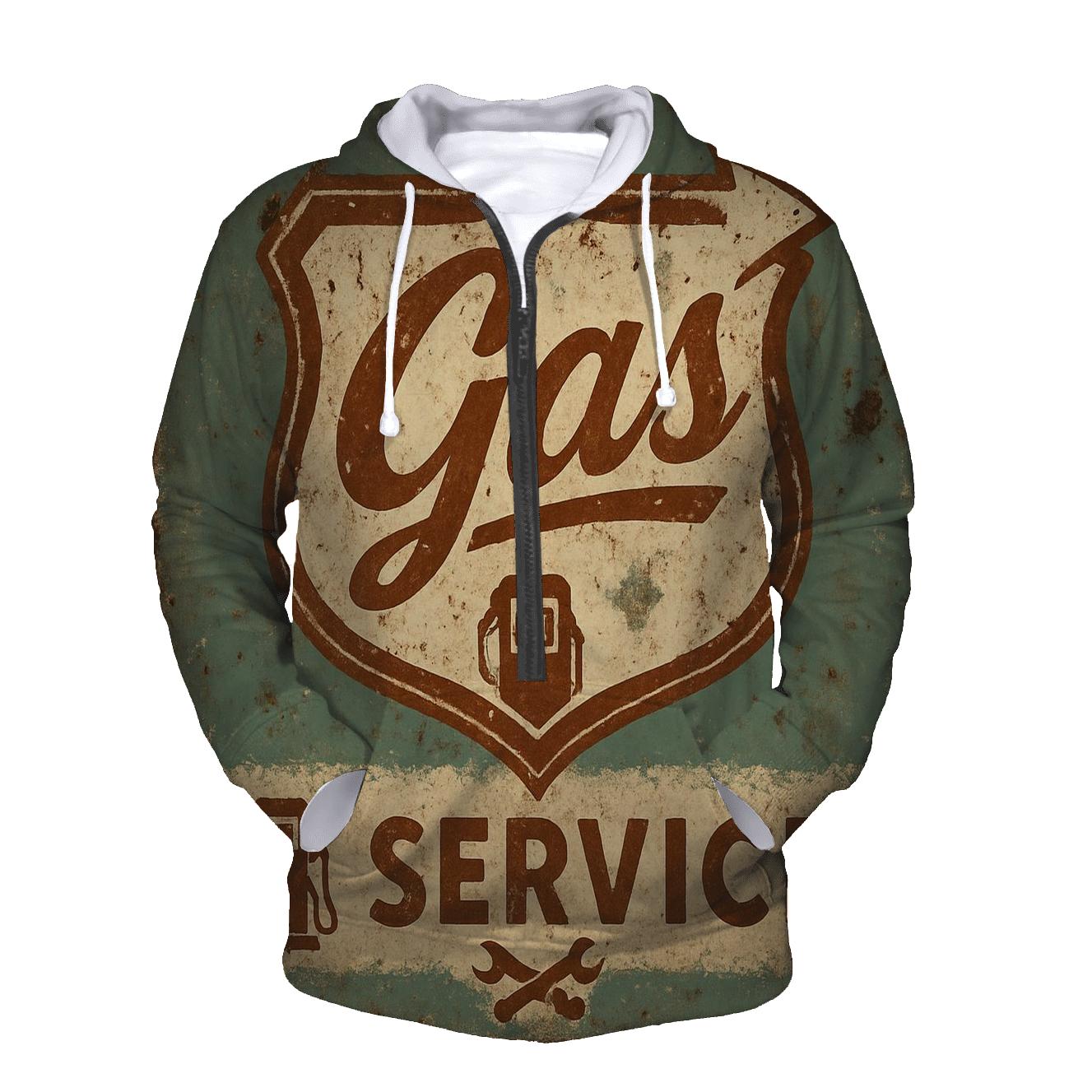 Old Gas Station Emblem pullover hoodies