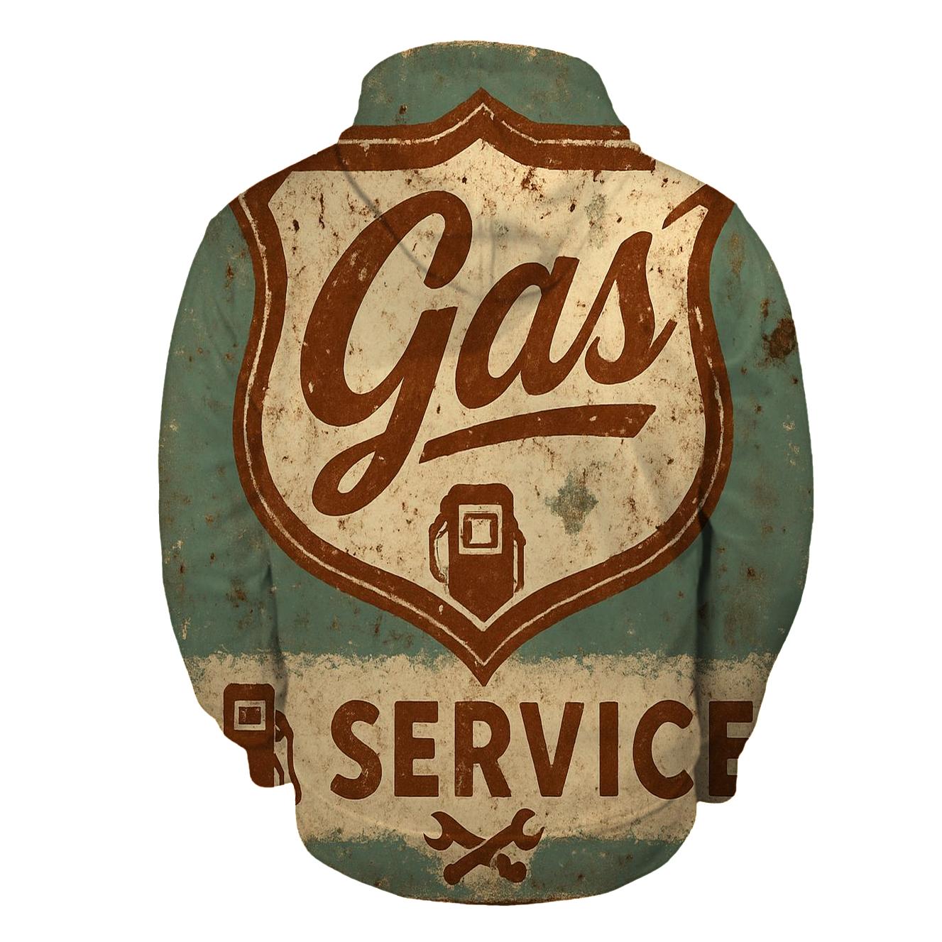 Old Gas Station Emblem pullover hoodies