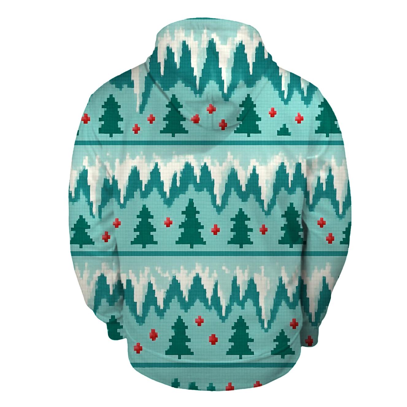 Icicle Banner Cascade Design embroidered hoodies