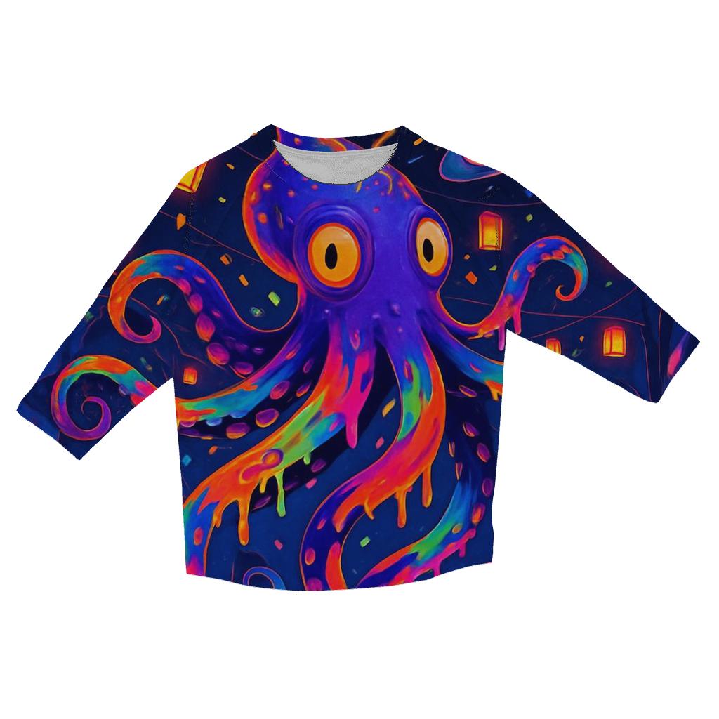 Chromatic Kraken Carousel personalized 3/4 sleeve tees