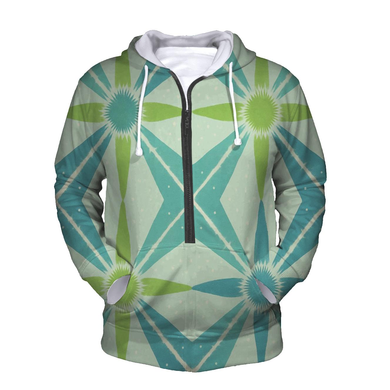 Diagonal Starburst Itoji zip-up hoodies