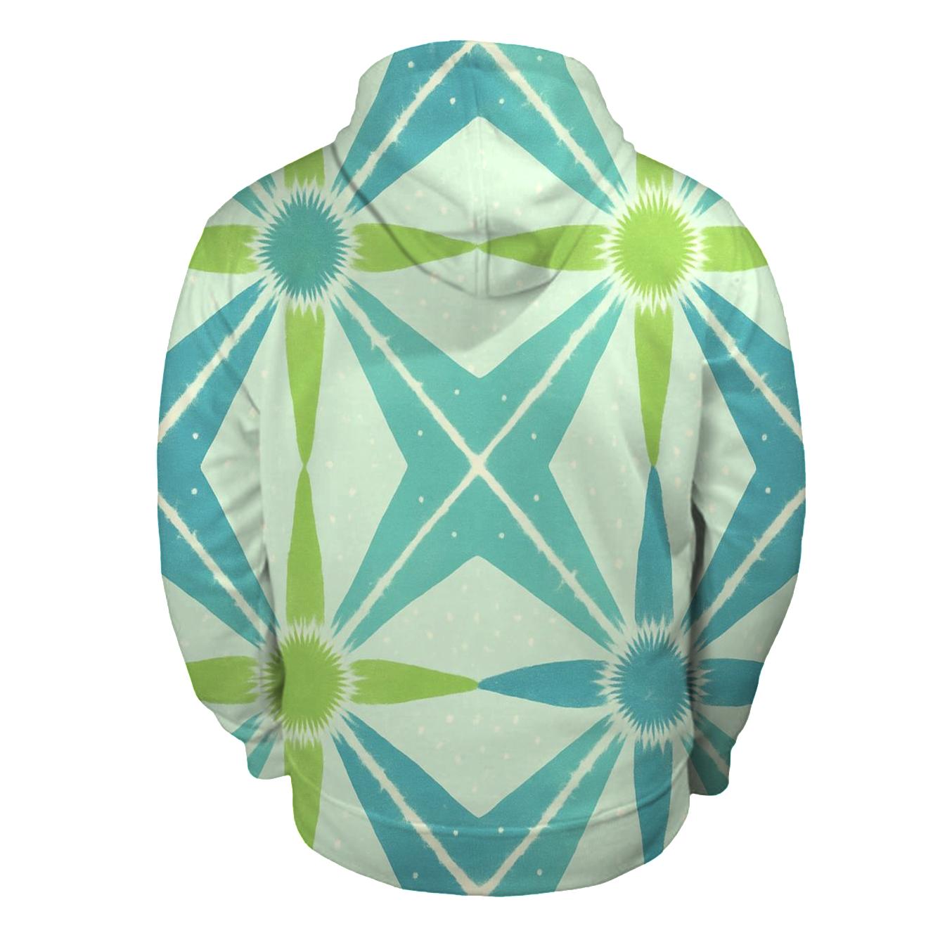 Diagonal Starburst Itoji zip-up hoodies