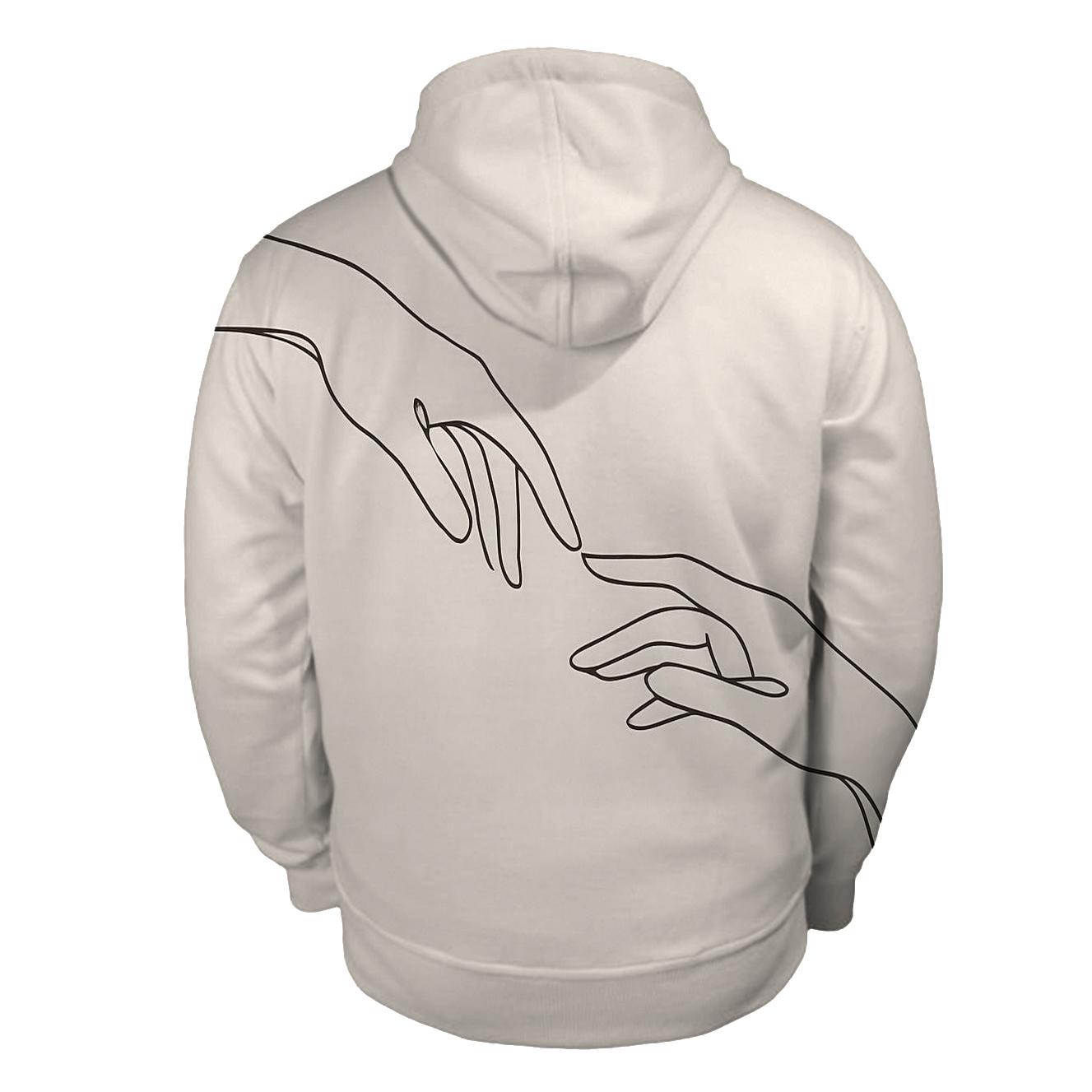 Minimalist Line Art Hands hoodie trends