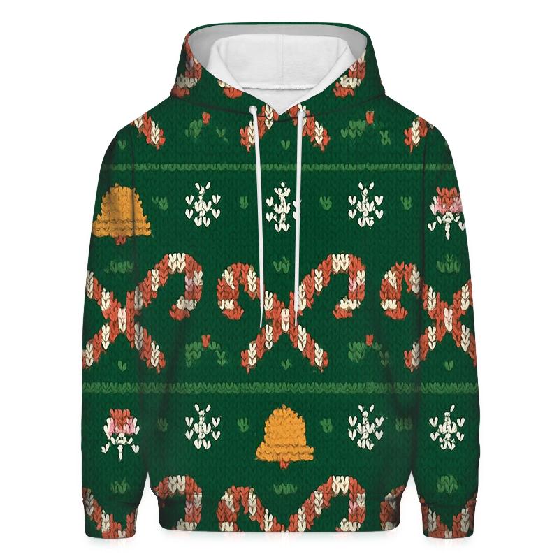 Candy Cane Herringbone Design heavyweight hoodies