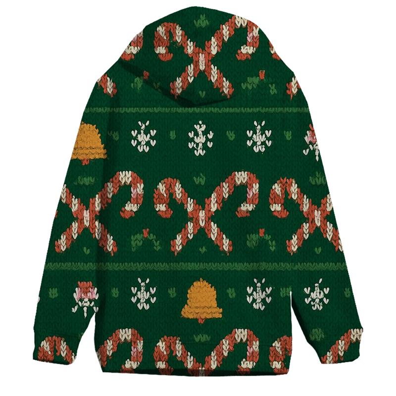 Candy Cane Herringbone Design heavyweight hoodies