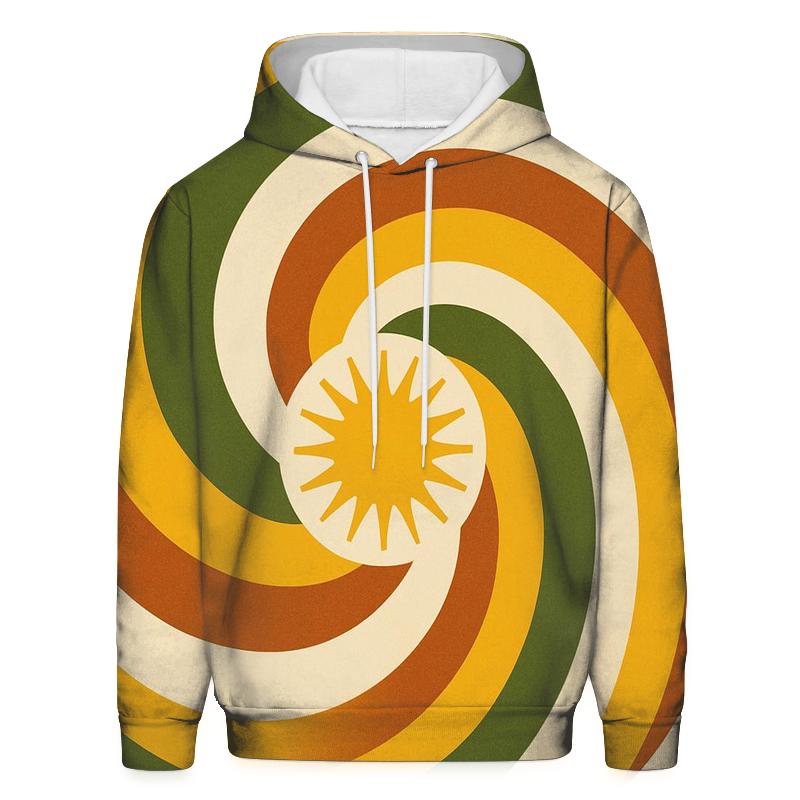 Groovy Solar Swirl heavyweight hoodies
